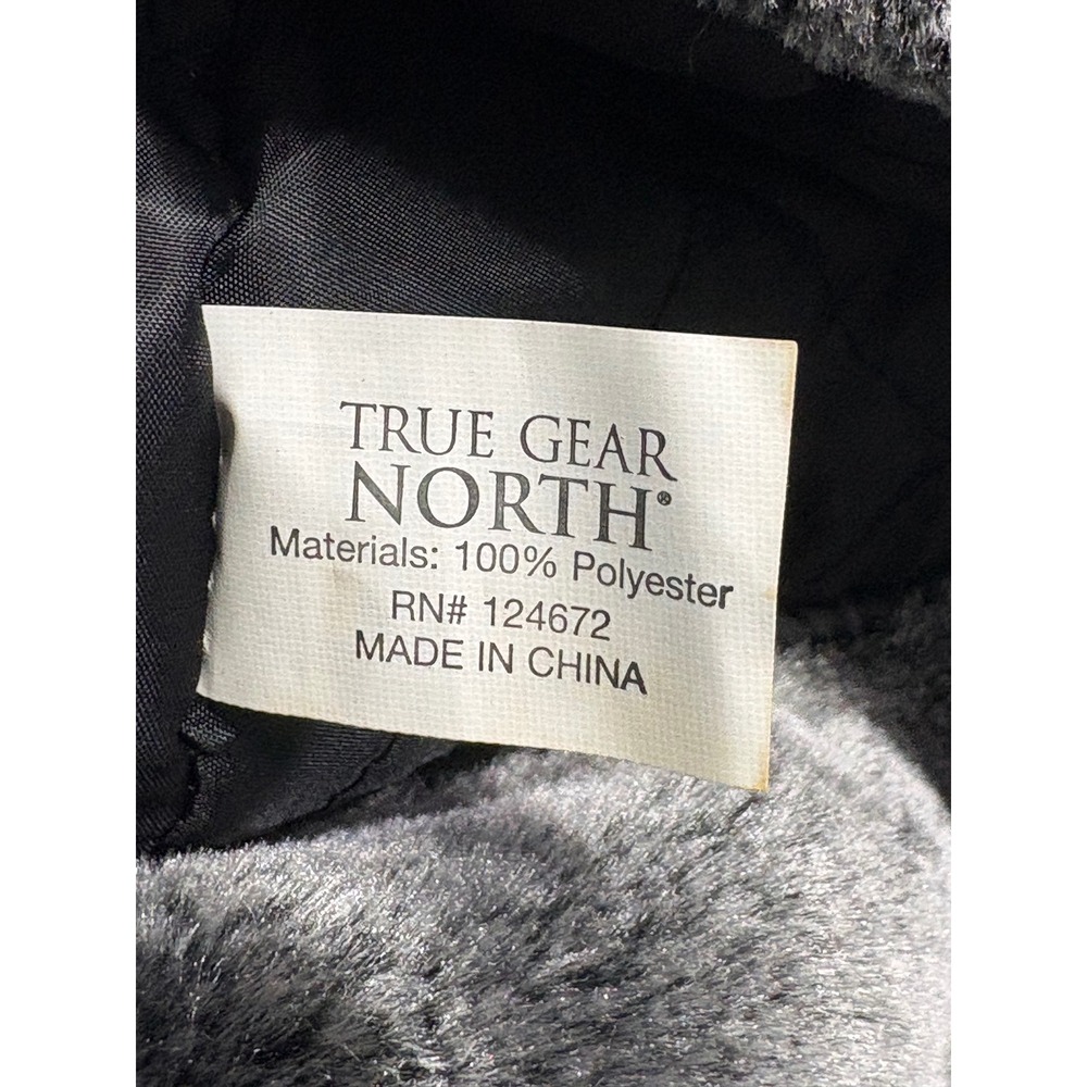 True Gear North Mens Trapper Hat Navy Blue Faux Fur Aviator Cap with Face Mask - Picture 4 of 6